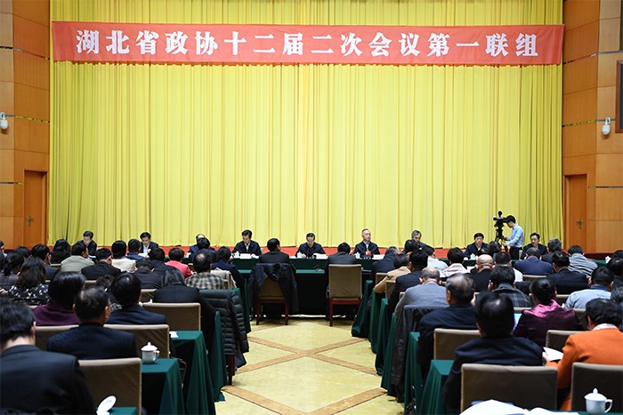 1 1月16日，湖北省委書記蔣超良參加湖北省政協(xié)十二屆二次會(huì)議聯(lián)組會(huì).jpg